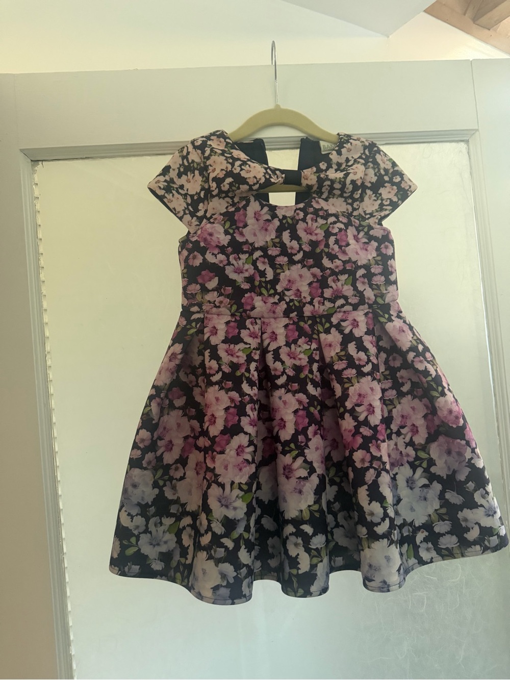 Ted Baker Navy Dress with Pink & White Floral Print